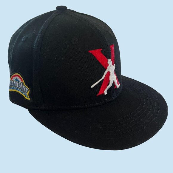 Boston Red Sox Hat Cap Adult Medium Snap Back Big X MLB Baseball Melonwear Mens - Picture 3 of 10